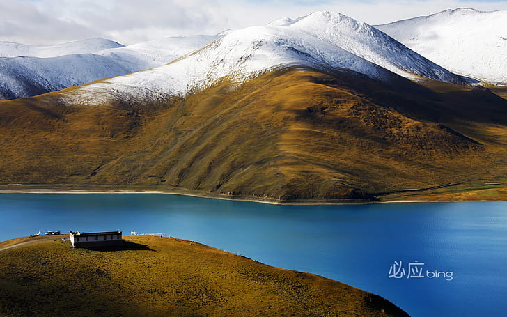 Yamdrok Lake Tibet, 호수, 얌 드록, 티벳, HD 배경 화면