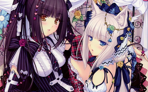 Anime, Anime Girls, Neko Para, Schokolade (Neko Para), Vanille (Neko Para), HD-Hintergrundbild HD wallpaper