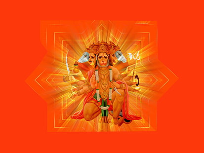 Panchmukhi Hanuman, 주님 Hannuman 그림, 하나님, 주님 우먼, 우먼, 주님, HD 배경 화면 HD wallpaper