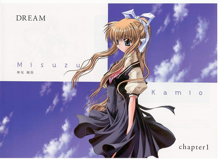 Misuzu Kamio from Dream anime, air, kamio misuzu, girl, blonde, look, HD wallpaper