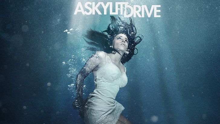 música, un disco skylit, bajo el agua, mujeres, Fondo de pantalla HD