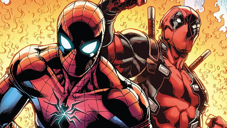 Marvel Comics, Spider-Man, Deadpool, Tapety HD
