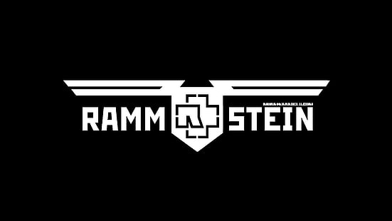Rammstein, символ, име, шрифт, фон, HD тапет HD wallpaper