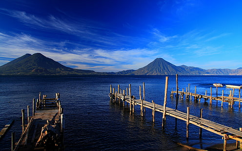 guatemala, arrière-plans de l'île, Montagne, Plage, Télécharger 3840x2400 Guatemala, Fond d'écran HD HD wallpaper