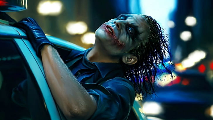 Il cavaliere oscuro, Heath Ledger, Joker, Batman, film, Sfondo HD