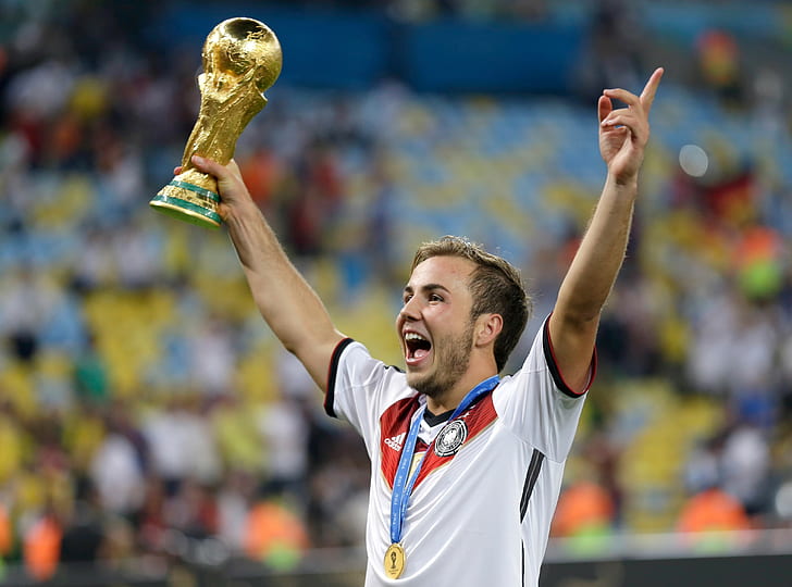 Mario Götze vitória, Mario Götze, time alemão, vitória, copa do mundo 2014, Brasil, HD papel de parede