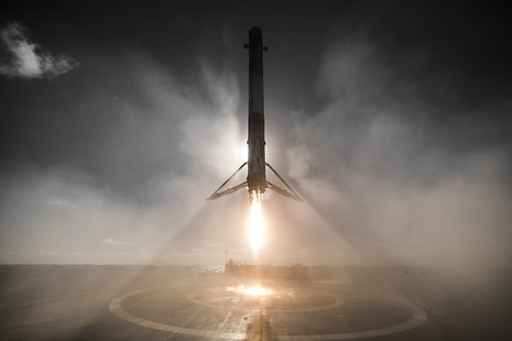 Иридиум-1 Landing, SpaceX, ракета, посадка, HD обои HD wallpaper