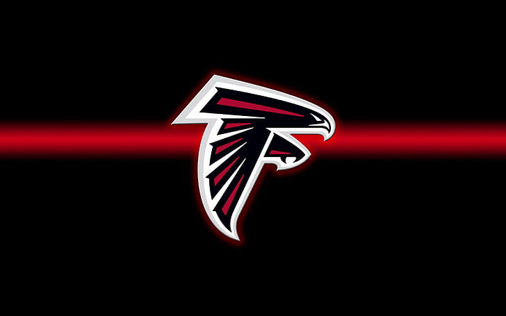 Atlanta Falcons Logo, logotipo do falcão, nfl, atlanta falcons, HD papel de parede