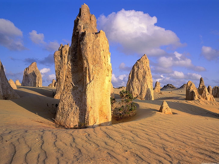 beige rock formation, stones, sand, blocks, australia, HD wallpaper