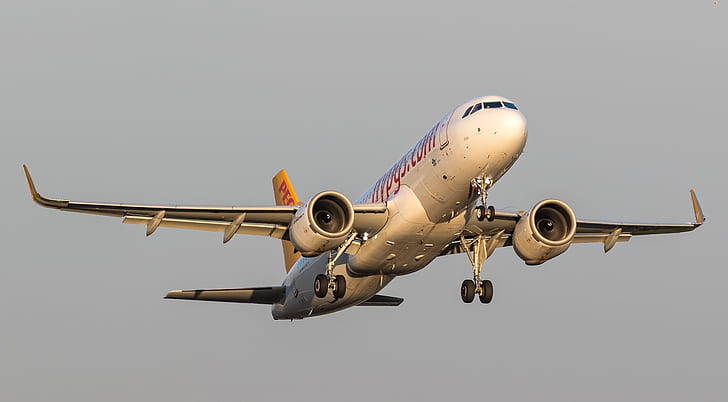 Aircraft, Airbus A320, Airplane, HD wallpaper