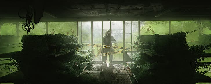 Lucas Leger, Quarantine, post apocalypse, gas masks, HD wallpaper