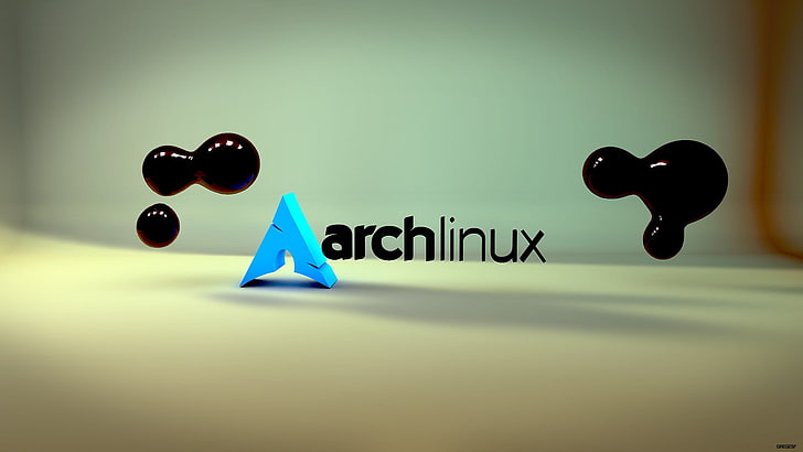 Archlinuxロゴ、Linux、Arch Linux、Unix、オペレーティングシステム、ミニマリズム、レンダリング、アーチ、 HDデスクトップの壁紙