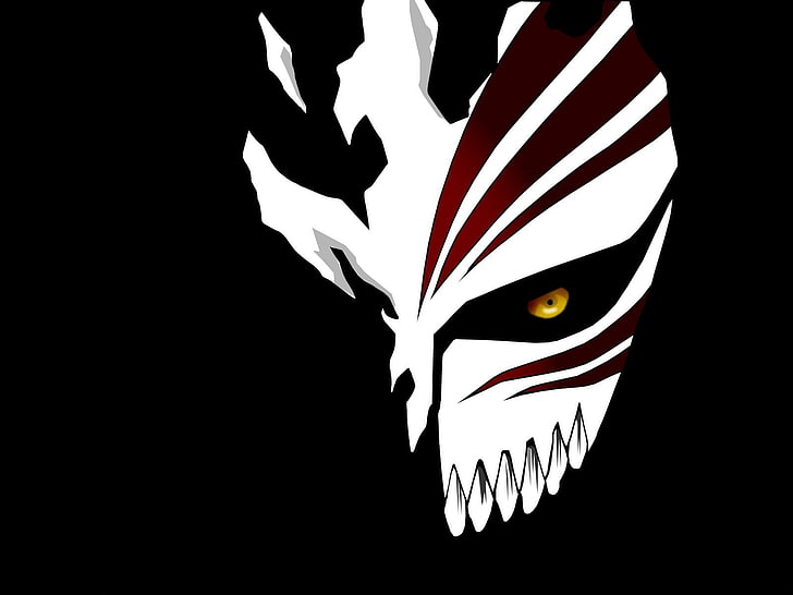 Отбеливатель Ichigo Hollow mask, Отбеливатель, аниме, глаза, HD обои