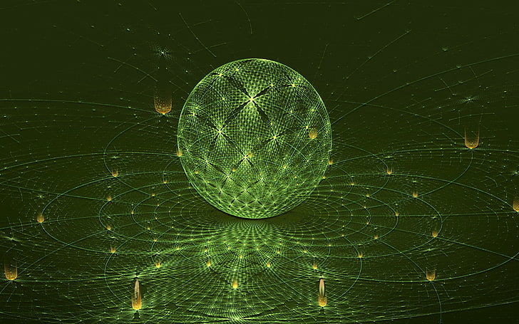 abstract, sphere, digital art, HD wallpaper