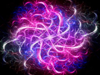 انفجار أرجواني أسود أزرق وردي أرجواني HD ، توضيح أرجواني ووردي ، مجردة ، أسود ، أزرق ، بنفسجي ، وردي، خلفية HD HD wallpaper
