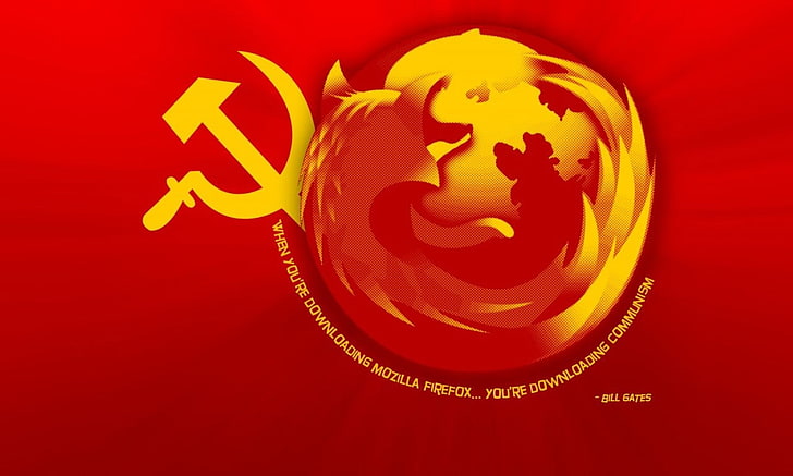 Mozilla Firefox logo, communism, HD wallpaper | Wallpaperbetter