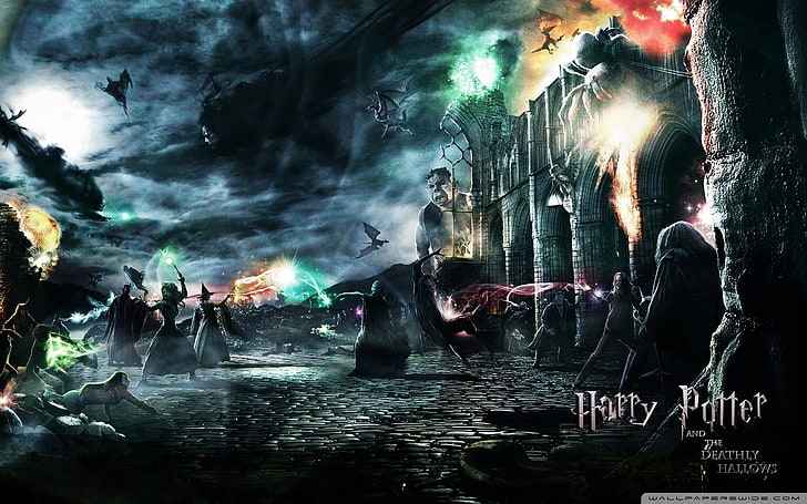 kematian, maut, pemakan, hallows, harry, hogwarts, film, potter, voldemort, Wallpaper HD
