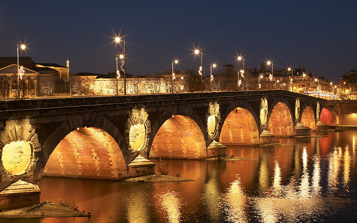 Toulouse, Pont-Neuf, Garonne, France, Fond d'écran HD