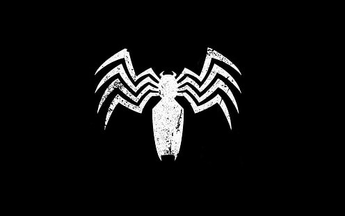 Venom wallpaper, histórias em quadrinhos, Spider-Man, minimalismo, fundo simples, HD papel de parede HD wallpaper
