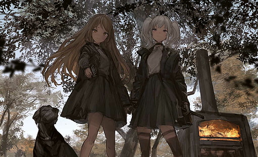 THE-LM7 ، فتيات يحملن أسلحة ، شخصيات أصلية، خلفية HD HD wallpaper