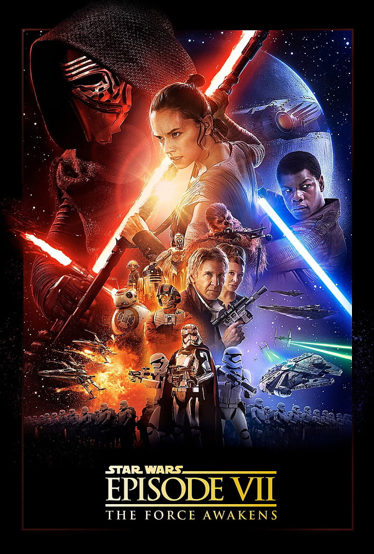 Star Wars: The Force Awakens, Star Wars, films, affiche de film, Fond d'écran HD, fond d'écran de téléphone