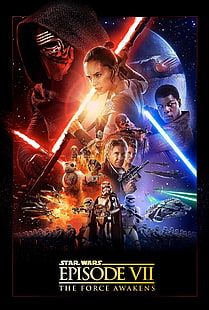 Star Wars: The Force Awakens, Star Wars, film, poster film, Wallpaper HD HD wallpaper