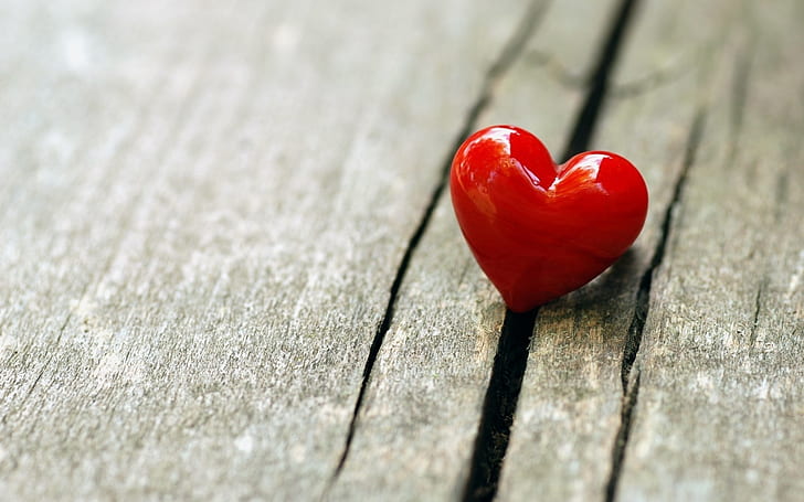 Coração de pedra vermelha, coração vermelho em forma de acessório, coração de pedra, coração vermelho, amor, HD papel de parede
