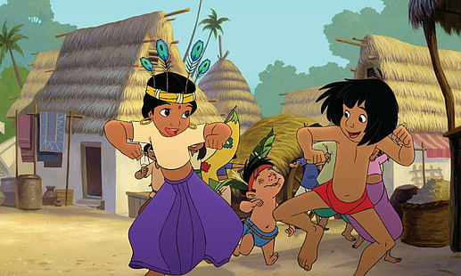 Film, Księga dżungli 2, Dziecko, Taniec, Disney, House, Mowgli, Tapety HD HD wallpaper