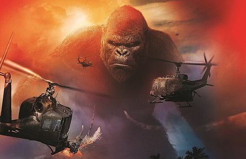 Película, Kong: Isla Calavera, King Kong, Fondo de pantalla HD HD wallpaper