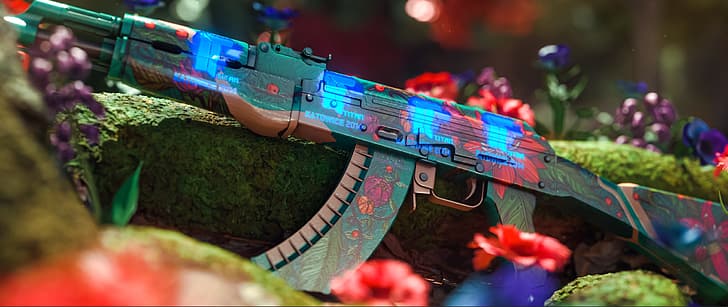 Counter-Strike: Global Offensive, gun, Battle Rifle, colorido, HD papel de parede