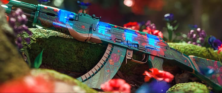 Counter-Strike: Global Offensive, gun, Battle Rifle, colorido, HD papel de parede HD wallpaper