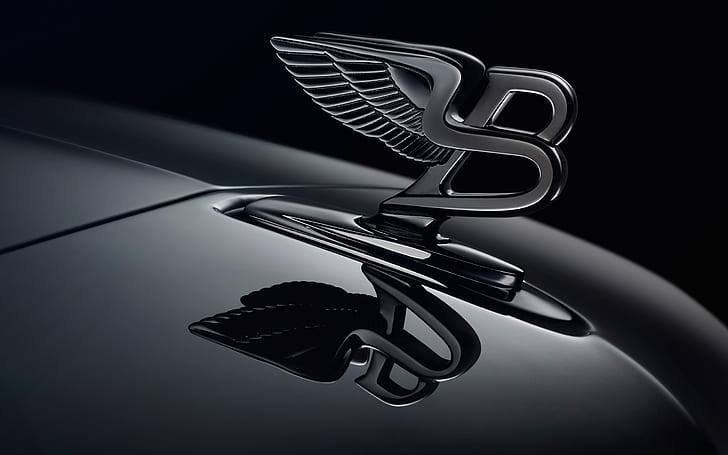 Bentley, Bentley Logo, schwarzes Auto, Bentley, Bentley Logo, schwarzes Auto, HD-Hintergrundbild