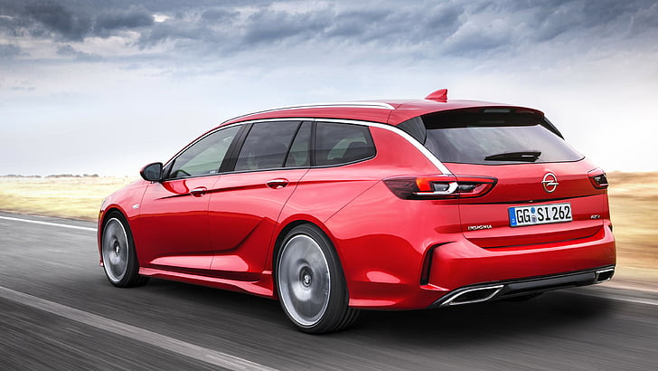 röd Opel Astra 5-dörrars hatchback digital tapet, Opel Insignia GSi, 2018 Bilar, 4k, HD tapet