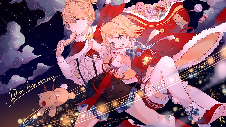 Anime, Vocaloid, Len Kagamine, Rin Kagamine, HD wallpaper