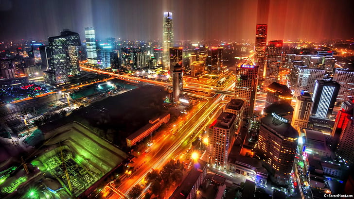 Ciudades Beijing en la noche Noche Iluminación de calles, edificios,  rascacielos, Fondo de pantalla HD | Wallpaperbetter