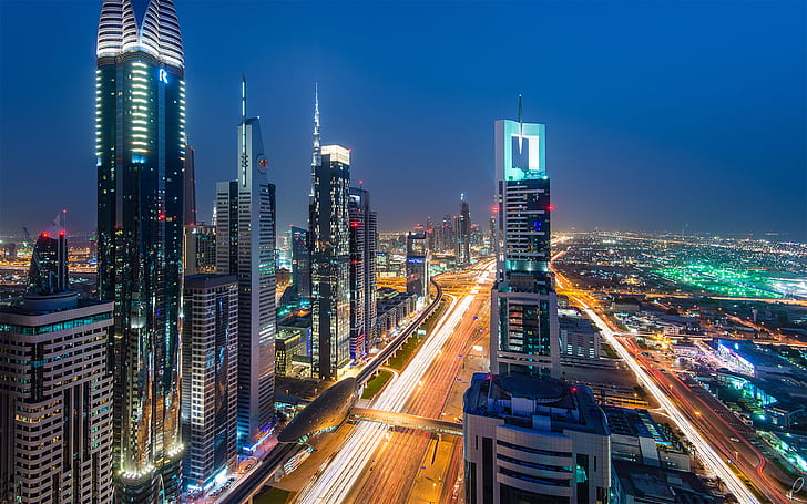 Дубай Объединенные Арабские Эмираты Sheikh Zayed Road 4k Ultra Hd Обои для рабочего стола Для компьютеров Ноутбуки Планшеты и мобильные телефоны 3840 × 2400, HD обои