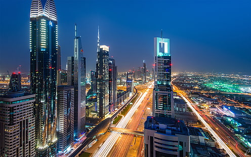 Дубай Объединенные Арабские Эмираты Sheikh Zayed Road 4k Ultra Hd Обои для рабочего стола Для компьютеров Ноутбуки Планшеты и мобильные телефоны 3840 × 2400, HD обои HD wallpaper