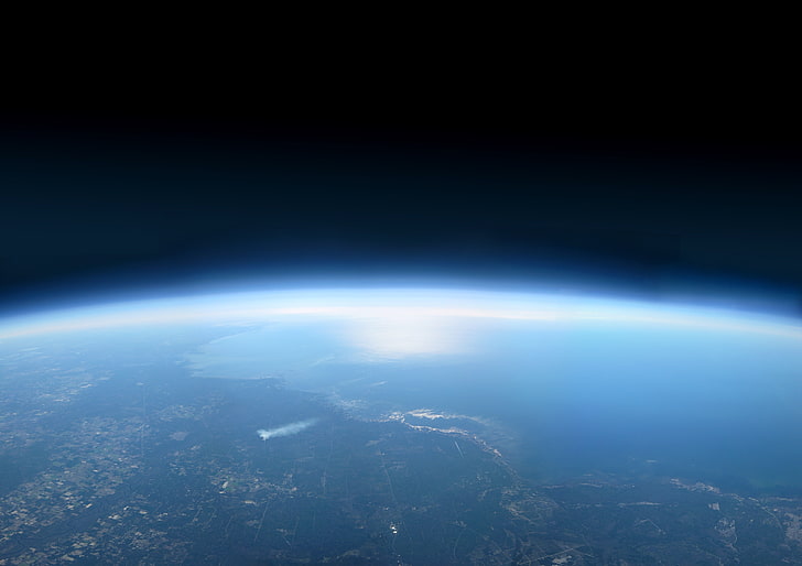 planet biru Bumi, Bumi, planet, atmosfer, ruang, Wallpaper HD