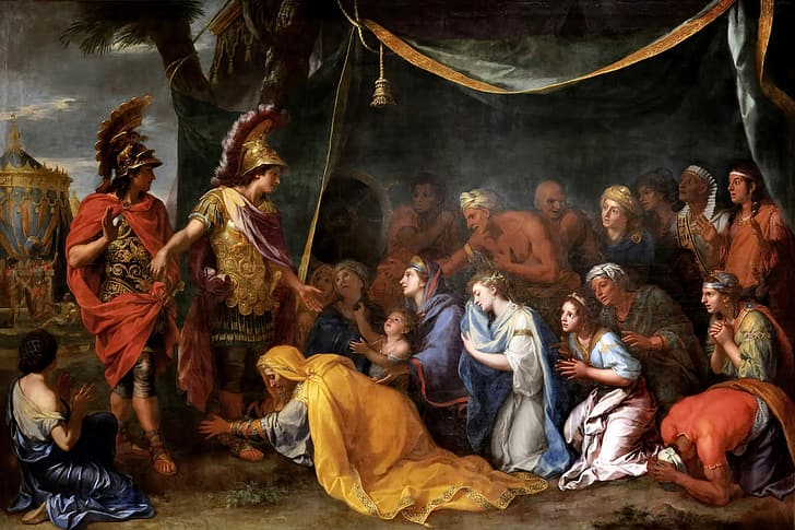 Charles Le Brun, La famille de Darius avant Alexandre, Alexandre le Grand, Alexandre, histoire, Fond d'écran HD