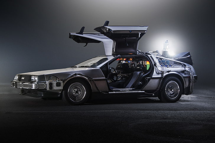 Máquina del tiempo DeLorean, 2017, Regreso al futuro, Fondo de pantalla HD
