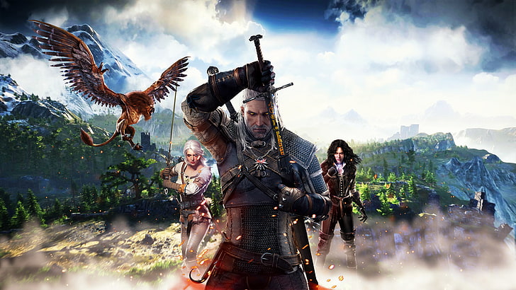 The Witcher-spelet digital tapet, The Witcher, The Witcher 3: Wild Hunt, HD tapet