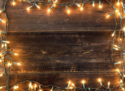 decoração, luzes, ano novo, natal, guirlanda, feliz, madeira, feliz natal, natal, celebração do feriado, HD papel de parede HD wallpaper