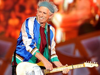 Keith Richards จาก The Rolling Stones นักกีตาร์, วอลล์เปเปอร์ HD HD wallpaper