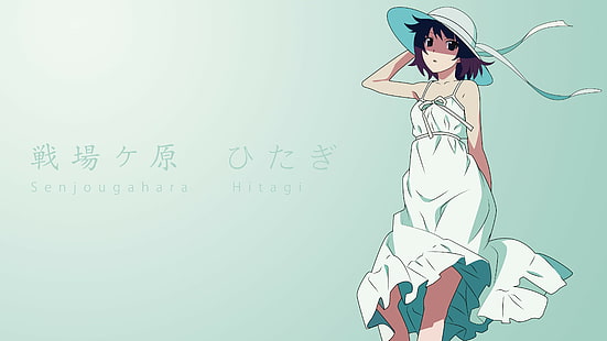 Seri Monogatari, gadis anime, Senjougahara Hitagi, Wallpaper HD HD wallpaper