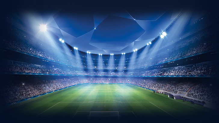 lapangan sepak bola, Lapangan, Olahraga, Sepak Bola, Stadion, Liga Champions, Wallpaper HD