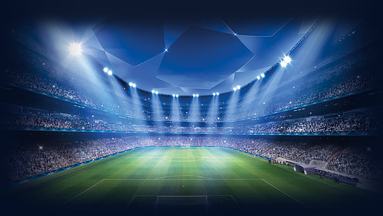 サッカー場、フィールド、スポーツ、サッカー、スタジアム、チャンピオンズリーグ、 HDデスクトップの壁紙 HD wallpaper