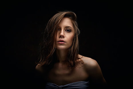 Ksenia Kokoreva, ansikte, kvinnor, porträtt, modell, HD tapet HD wallpaper