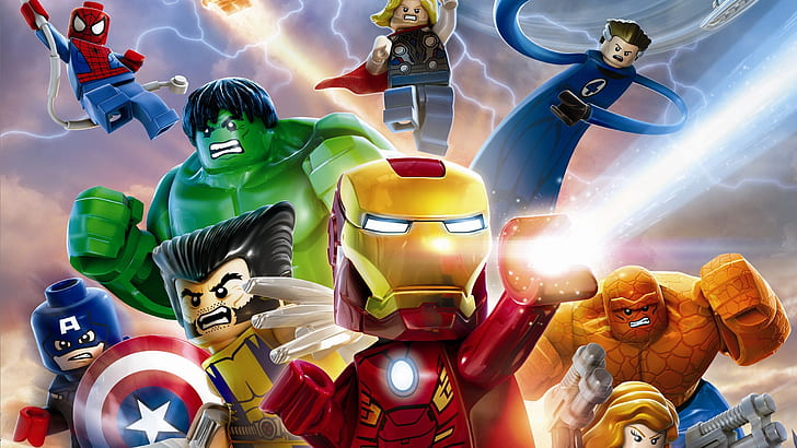Marvel Super Heroes by Lego, lego, marvel, HD wallpaper