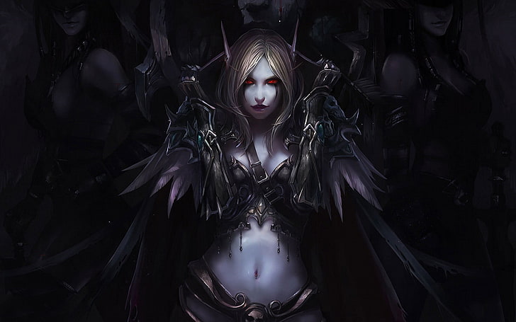 Ilustración de mujer, sin título, World of Warcraft, Sylvanas Windrunner, Chenbo, videojuegos, duendes, Warcraft, arte de fantasía, Fondo de pantalla HD