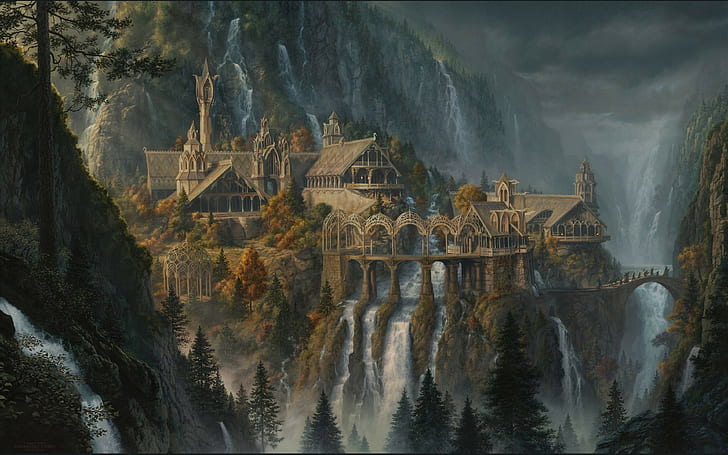 Việc sử dụng hình nền Rivendell Lord of the Rings fantasy art sẽ giúp bạn tận hưởng được khung cảnh huyền diệu đầy sức mạnh và tình yêu thương tại vùng đất này, nơi là nơi nghỉ ngơi của các chiến binh và nhân vật yêu thích.